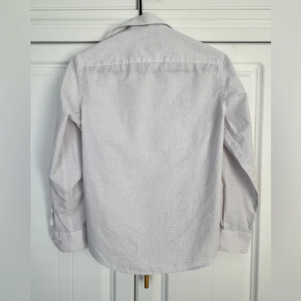 Joseph & Feiss Boys's White Checkered Dress Shirt